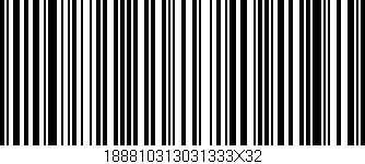 Código de barras (EAN, GTIN, SKU, ISBN): '188810313031333X32'