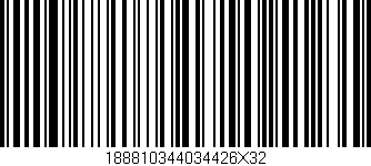 Código de barras (EAN, GTIN, SKU, ISBN): '188810344034426X32'