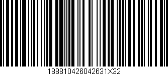 Código de barras (EAN, GTIN, SKU, ISBN): '188810426042631X32'