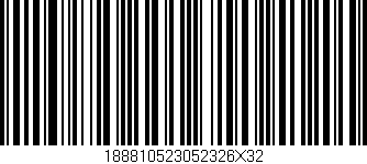Código de barras (EAN, GTIN, SKU, ISBN): '188810523052326X32'