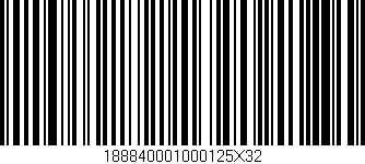Código de barras (EAN, GTIN, SKU, ISBN): '188840001000125X32'