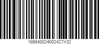 Código de barras (EAN, GTIN, SKU, ISBN): '188840024002427X32'