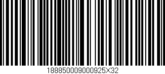 Código de barras (EAN, GTIN, SKU, ISBN): '188850009000925X32'