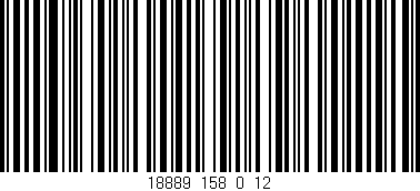 Código de barras (EAN, GTIN, SKU, ISBN): '18889_158_0_12'