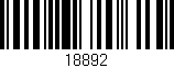 Código de barras (EAN, GTIN, SKU, ISBN): '18892'