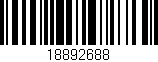 Código de barras (EAN, GTIN, SKU, ISBN): '18892688'