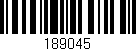 Código de barras (EAN, GTIN, SKU, ISBN): '189045'