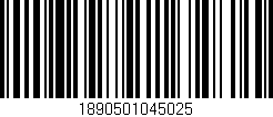 Código de barras (EAN, GTIN, SKU, ISBN): '1890501045025'