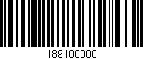 Código de barras (EAN, GTIN, SKU, ISBN): '189100000'