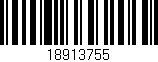 Código de barras (EAN, GTIN, SKU, ISBN): '18913755'