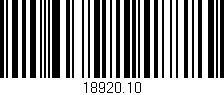Código de barras (EAN, GTIN, SKU, ISBN): '18920.10'