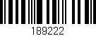Código de barras (EAN, GTIN, SKU, ISBN): '189222'