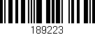 Código de barras (EAN, GTIN, SKU, ISBN): '189223'