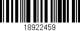 Código de barras (EAN, GTIN, SKU, ISBN): '18922459'
