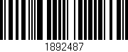 Código de barras (EAN, GTIN, SKU, ISBN): '1892487'