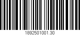 Código de barras (EAN, GTIN, SKU, ISBN): '1892501001.30'