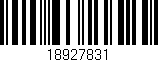 Código de barras (EAN, GTIN, SKU, ISBN): '18927831'