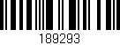 Código de barras (EAN, GTIN, SKU, ISBN): '189293'