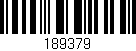 Código de barras (EAN, GTIN, SKU, ISBN): '189379'