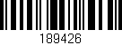 Código de barras (EAN, GTIN, SKU, ISBN): '189426'