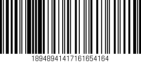 Código de barras (EAN, GTIN, SKU, ISBN): '18948941417161654164'