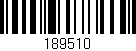 Código de barras (EAN, GTIN, SKU, ISBN): '189510'