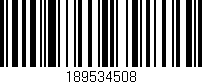Código de barras (EAN, GTIN, SKU, ISBN): '189534508'