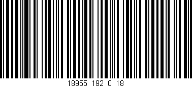 Código de barras (EAN, GTIN, SKU, ISBN): '18955_192_0_18'