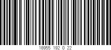 Código de barras (EAN, GTIN, SKU, ISBN): '18955_192_0_22'