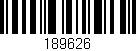 Código de barras (EAN, GTIN, SKU, ISBN): '189626'