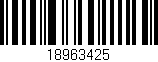 Código de barras (EAN, GTIN, SKU, ISBN): '18963425'