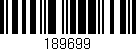 Código de barras (EAN, GTIN, SKU, ISBN): '189699'
