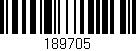 Código de barras (EAN, GTIN, SKU, ISBN): '189705'