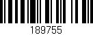 Código de barras (EAN, GTIN, SKU, ISBN): '189755'