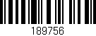 Código de barras (EAN, GTIN, SKU, ISBN): '189756'
