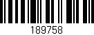 Código de barras (EAN, GTIN, SKU, ISBN): '189758'
