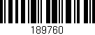 Código de barras (EAN, GTIN, SKU, ISBN): '189760'