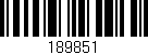 Código de barras (EAN, GTIN, SKU, ISBN): '189851'