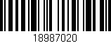 Código de barras (EAN, GTIN, SKU, ISBN): '18987020'