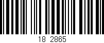 Código de barras (EAN, GTIN, SKU, ISBN): '18*2865'
