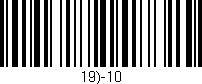 Código de barras (EAN, GTIN, SKU, ISBN): '19)-10'