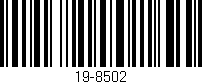 Código de barras (EAN, GTIN, SKU, ISBN): '19-8502'