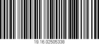 Código de barras (EAN, GTIN, SKU, ISBN): '19.16.02505338'