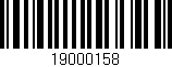 Código de barras (EAN, GTIN, SKU, ISBN): '19000158'