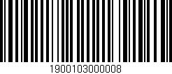 Código de barras (EAN, GTIN, SKU, ISBN): '1900103000008'