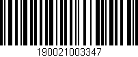 Código de barras (EAN, GTIN, SKU, ISBN): '190021003347'