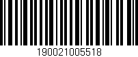 Código de barras (EAN, GTIN, SKU, ISBN): '190021005518'