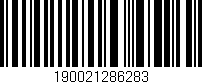 Código de barras (EAN, GTIN, SKU, ISBN): '190021286283'