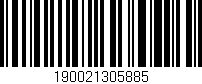 Código de barras (EAN, GTIN, SKU, ISBN): '190021305885'