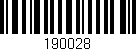 Código de barras (EAN, GTIN, SKU, ISBN): '190028'